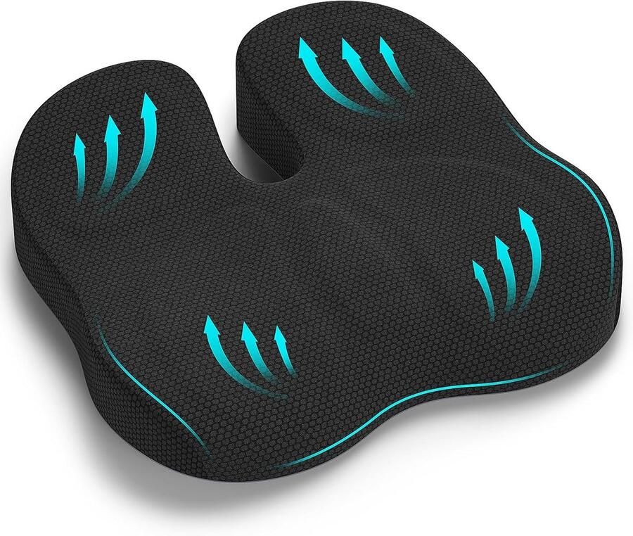 Ergonomisch Stuitkussen voor Bureaustoelen en Auto's Zitkussen voor Pijnverlichting en Comfort