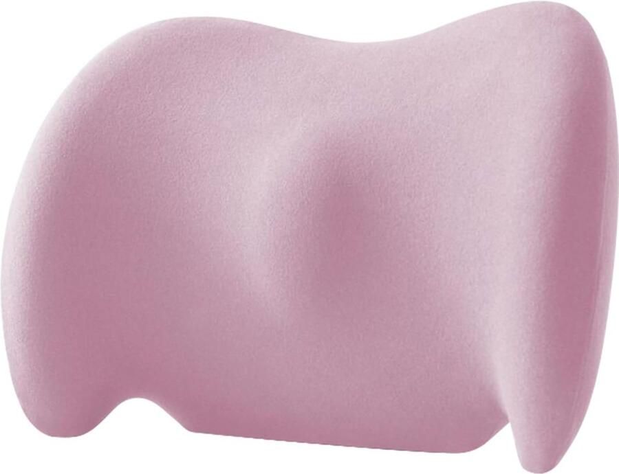 Ergonomisch traagschuim lendensteunkussen Orthopedisch rugkussen voor auto bureaustoel rolstoel (roze)