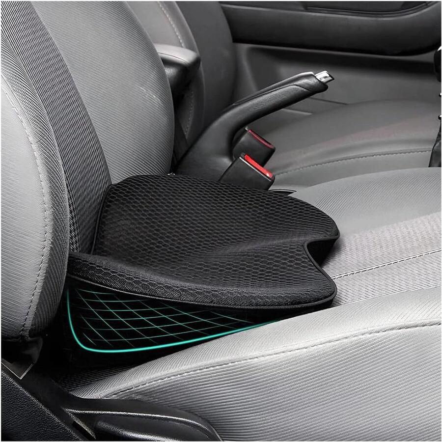 Titel suggestie: Autostoel Wigkussen Ergonomisch Traagschuim Voor Auto Bureaustoel Bed (Zwart)