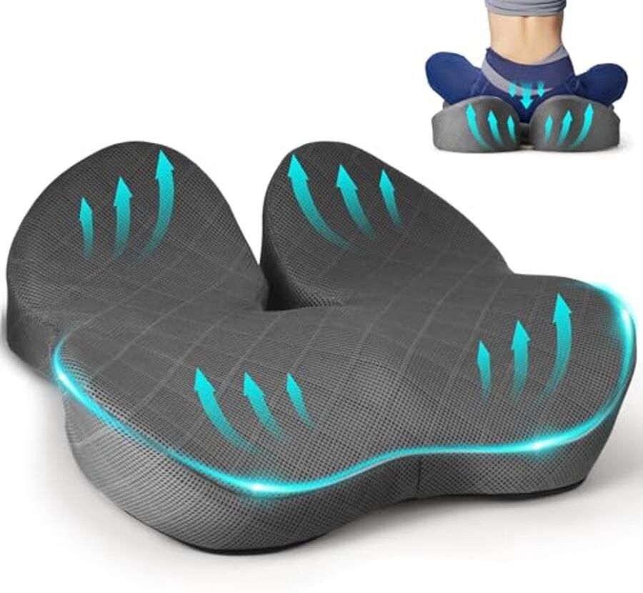 Ergonomisch Traagschuim Zitkussen voor Auto Bank en Kantoor – Drukontlasting en Comfort