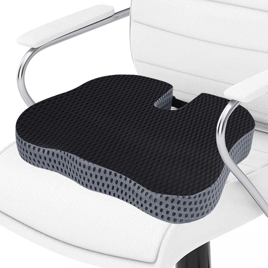 Ergonomisch Wigkussen voor Auto Bureau Bed en Rolstoel Zwart