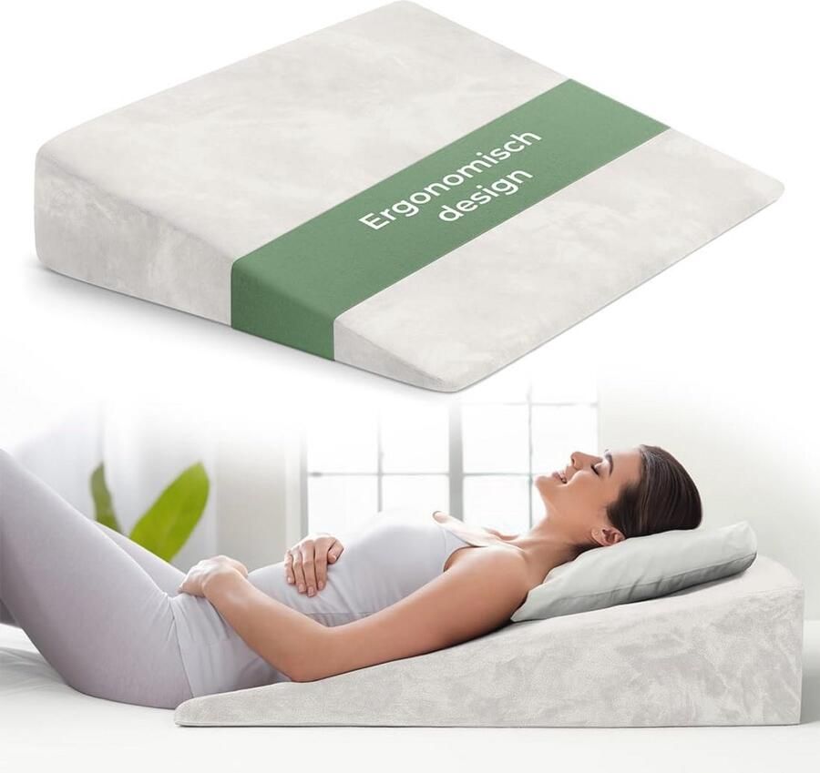 Ergonomisch Wigkussen voor Bed en Bank Optimale Ondersteuning bij Reflux en Slapen