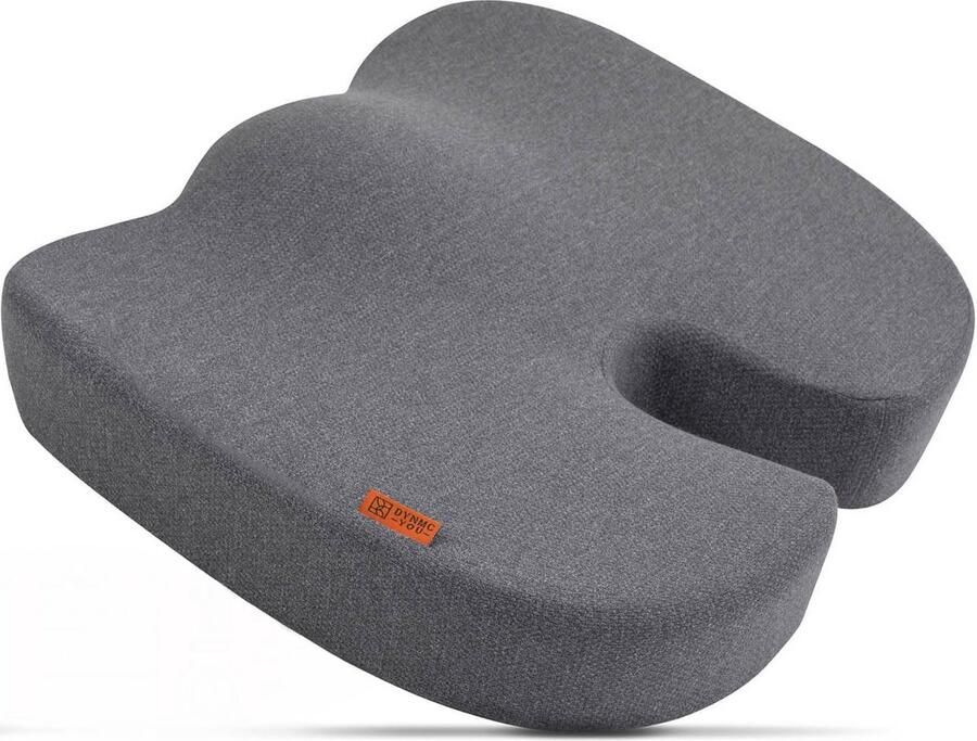 Ergonomisch Zitkussen voor Bureaustoel Comfortabel Zitten en Ontlasting voor Rug en Stuitbeen Memory Foam Kussen met Antislip Onderkant