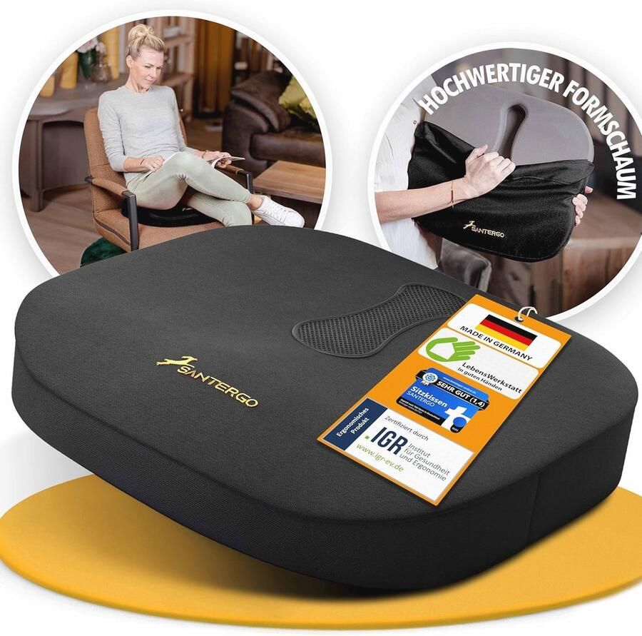 Ergonomisch Zitkussen voor Bureaustoel en Auto Comfortabel en Ondersteunend