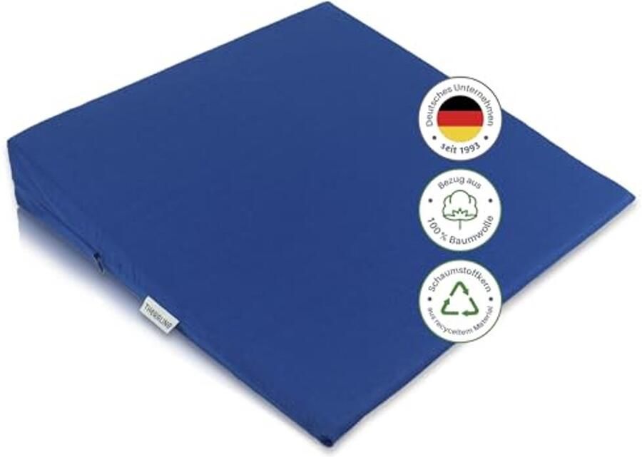 Ergonomisch Zitkussen voor Bureaustoel en Auto Orthopedisch Wigvormig Kussen van Hoogwaardig Schuim Wasbare Katoenen Overtrek