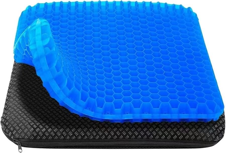 Ergonomisch Zitkussen voor Bureaustoelen en Auto's Antislip Gel Kussen voor Comfortabel en Langdurig Zitten