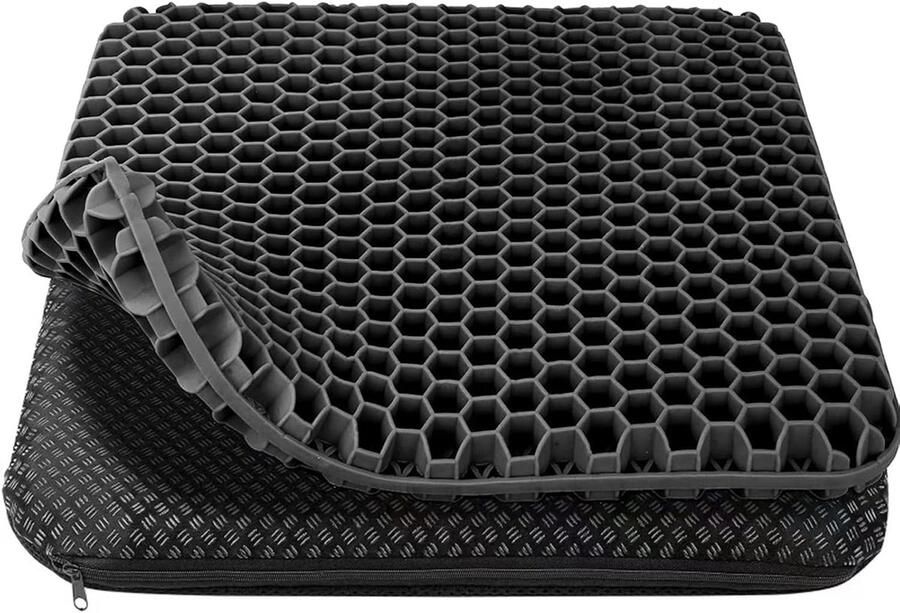 Ergonomisch Zitkussen voor Bureaustoelen en Gaming Antislip Gel Kussen voor Comfortabel Lang Zitten