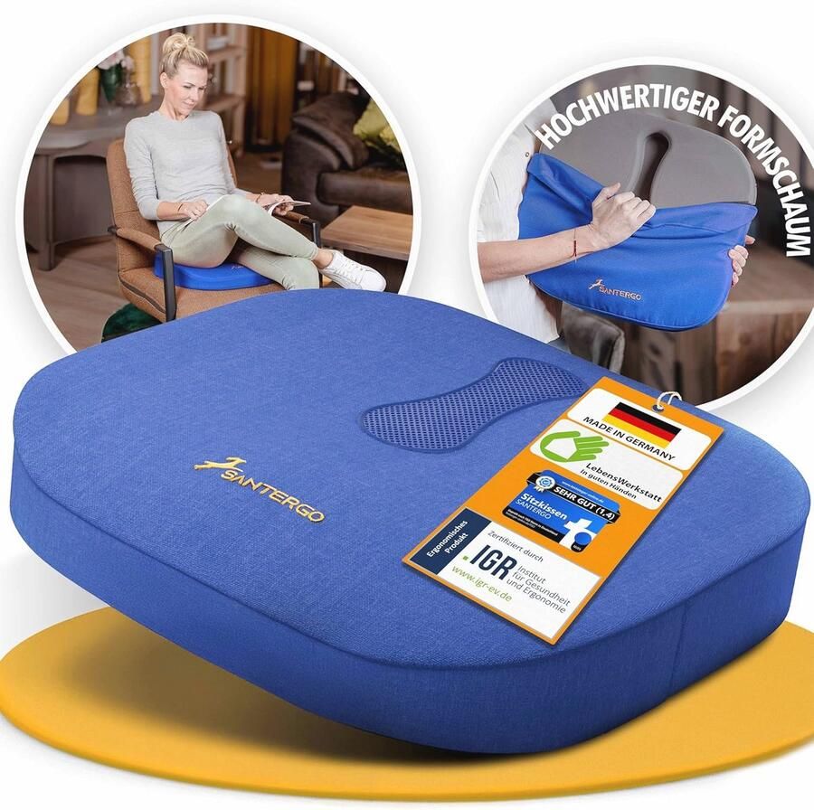 Ergonomisch Zitkussen voor Comfortabel Zitten in Bureaustoel en Auto