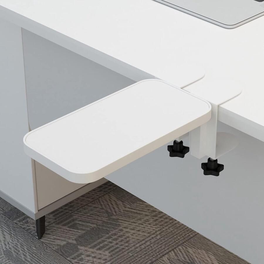Ergonomische armleuning bureau extender 30 x 17 cm wit opvouwbaar