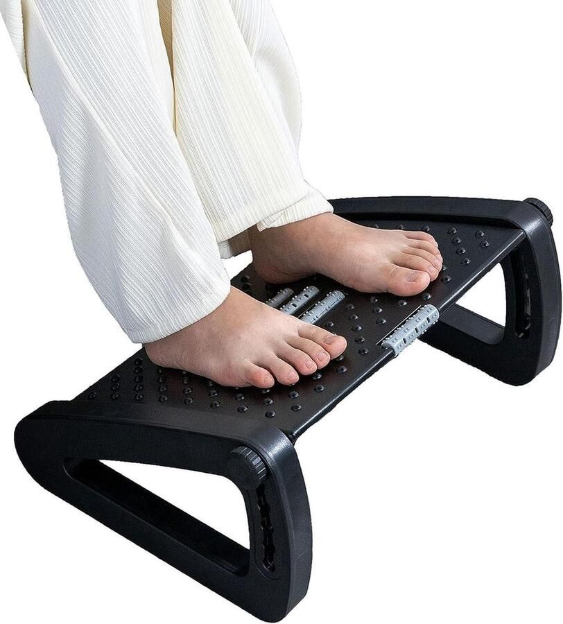Ergonomische bureau voetsteun met massagefunctie 6 niveaus verstellen Foot rest