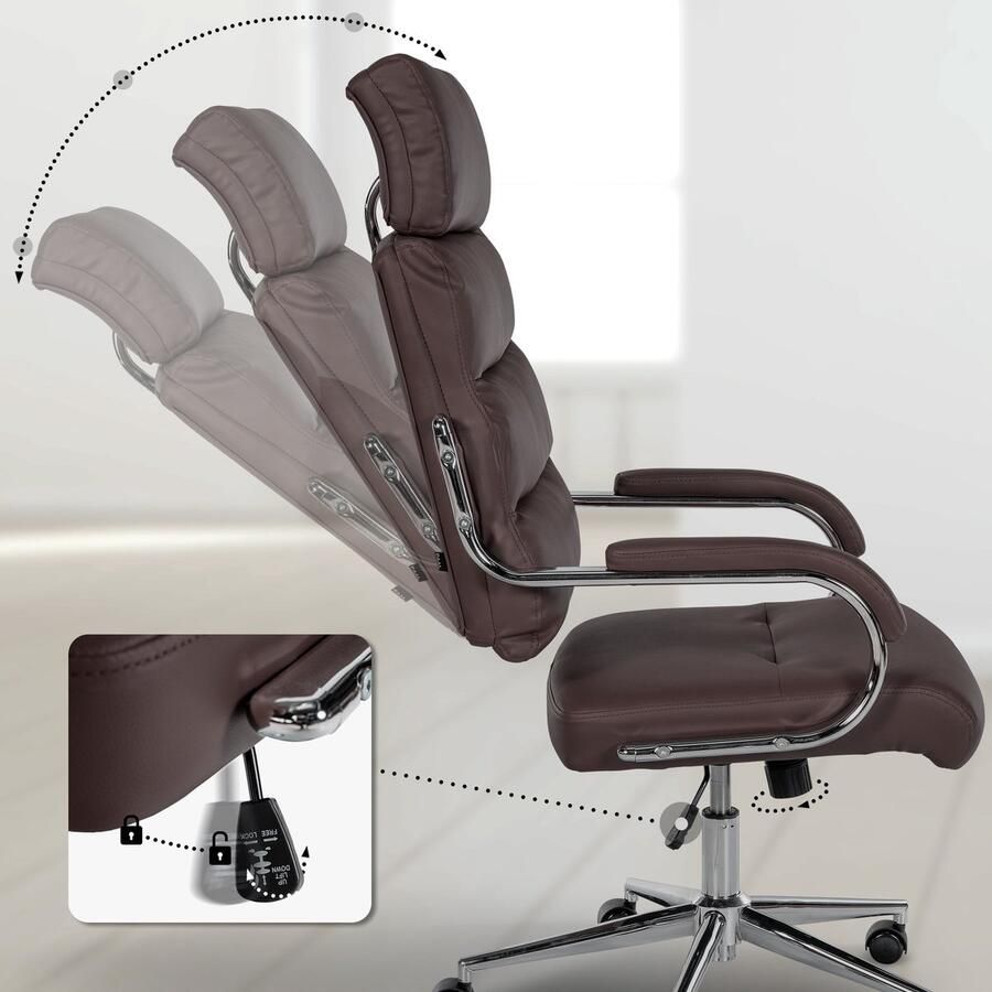 Ergonomische Bureaustoel Kantoorstoel Hoog Stabiliteit & Langdurig Comfort