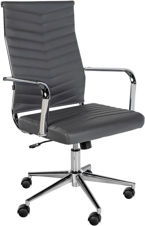 CLP Canby Bureaustoel voor volwassenen ergonomische kunstleer grijs