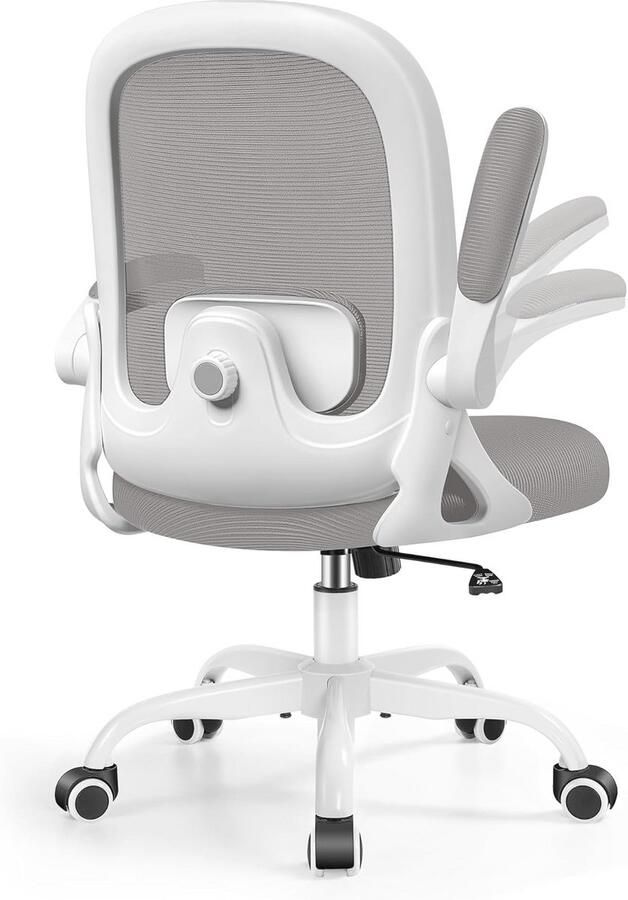 Ergonomische Bureaustoel met 3D Lendensteun en Kantelfunctie Wit