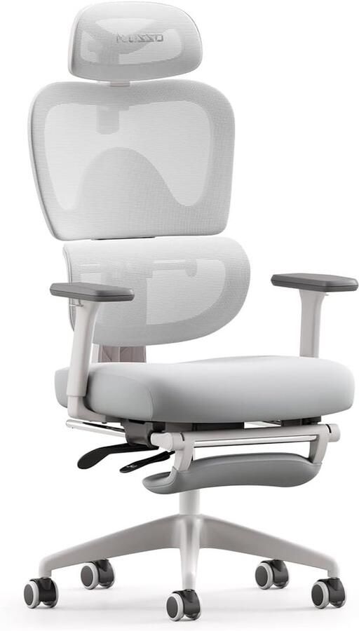 Ergonomische Bureaustoel met 3D Verstelbare Armleuningen en Hoofdsteun voor Dames en Tieners