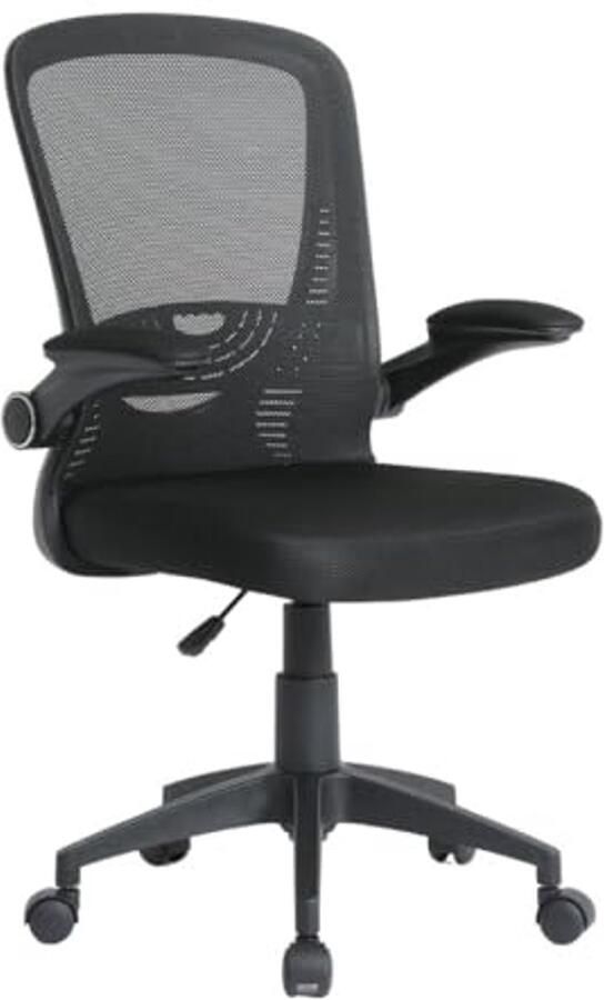 Ergonomische bureaustoel met ademende mesh-zitting en verstelbare armleuningen