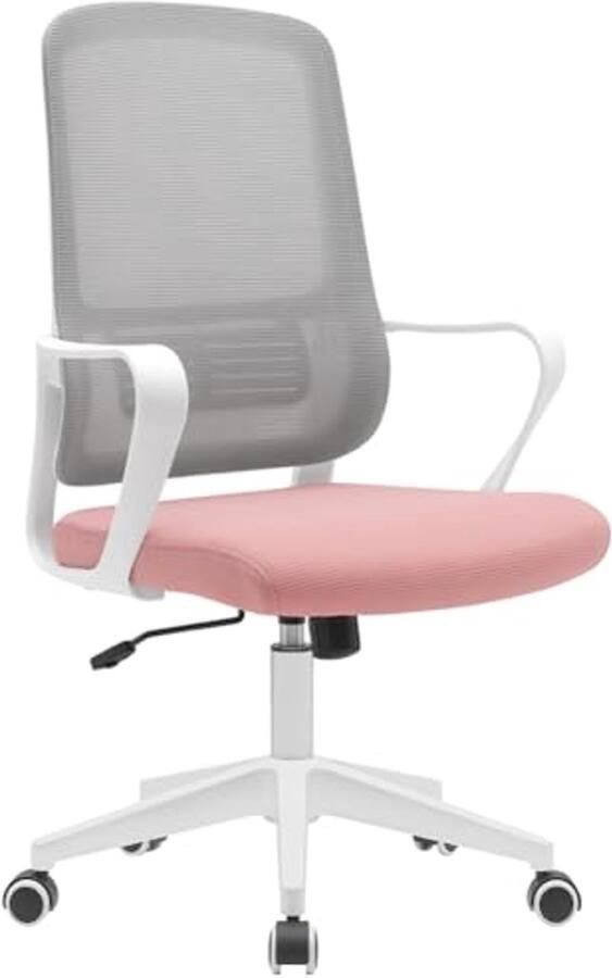 Ergonomische bureaustoel met draaibare wielen en ademende rugleuning Hoogteverstelbaar van 98-108 cm