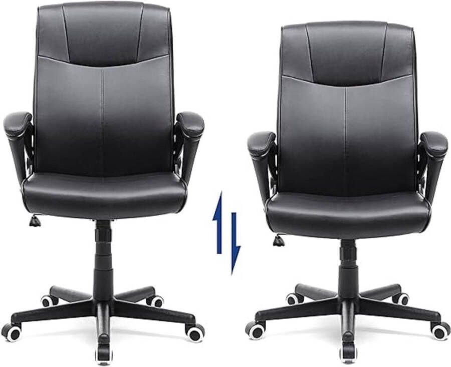 Ergonomische bureaustoel met hoge rugleuning verstelbare lendensteun 66D x 66W x 110H centimetres - Foto 3