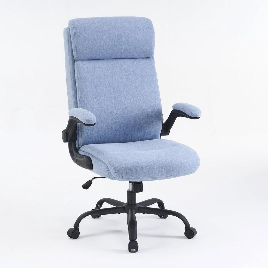 Ergonomische bureaustoel met opklapbare armleuningen en kantelfunctie Verstelbare hoge rugleuning voor optimaal comfort