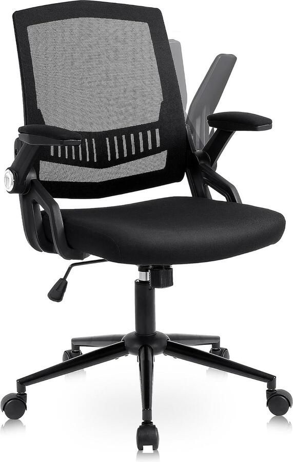 Ayangoods Ergonomische Bureaustoel met Verstelbare Armleuningen Comfortabele Computerstoel voor Langdurig Zitten