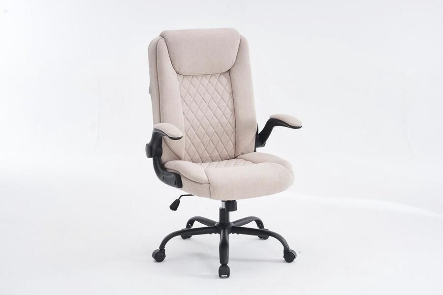 Ergonomische Bureaustoel met Verstelbare Armleuningen en Hoofdsteun voor Thuiswerk