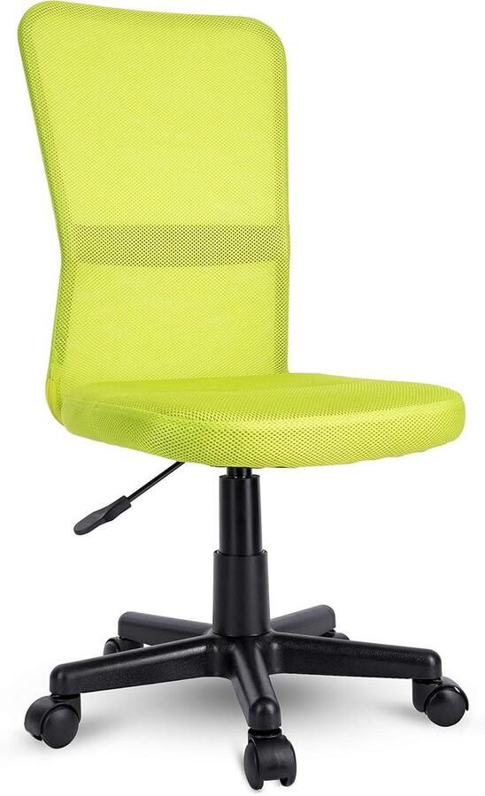 Ergonomische bureaustoel met verstelbare hoogte en kunststof wielen Lichtgroen