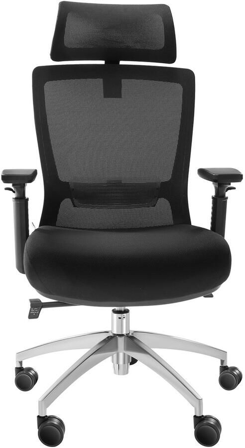 Ergonomische bureaustoel verstelbare bureaustoel met netzitting schuifzitting rugleuning en lendensteun draaibare computerstoel voor het thuiskantoor