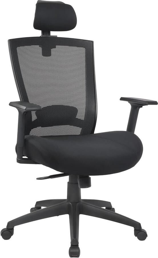 Ergonomische Bureaustoel voor Grote Mensen Verstelbare 180 kg Stoel met Hoofdsteun en Lendensteun