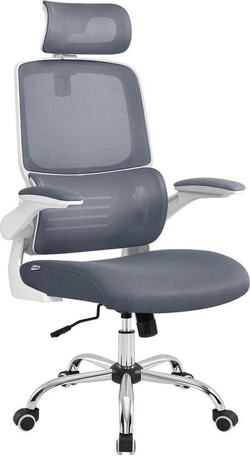 Ergonomische Bureaustoel voor kantoor gaming computer met comfortabele mesh 3D verstelbare hoofdsteun verwijderbaar C-rek draaibare kantelbare dynamische rugsteun ideaal voor studiewerk