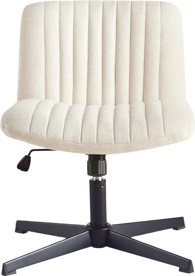 Ergonomische bureaustoel zonder armleuningen Draaibare en verstelbare make-upstoel voor comfortabel zitten