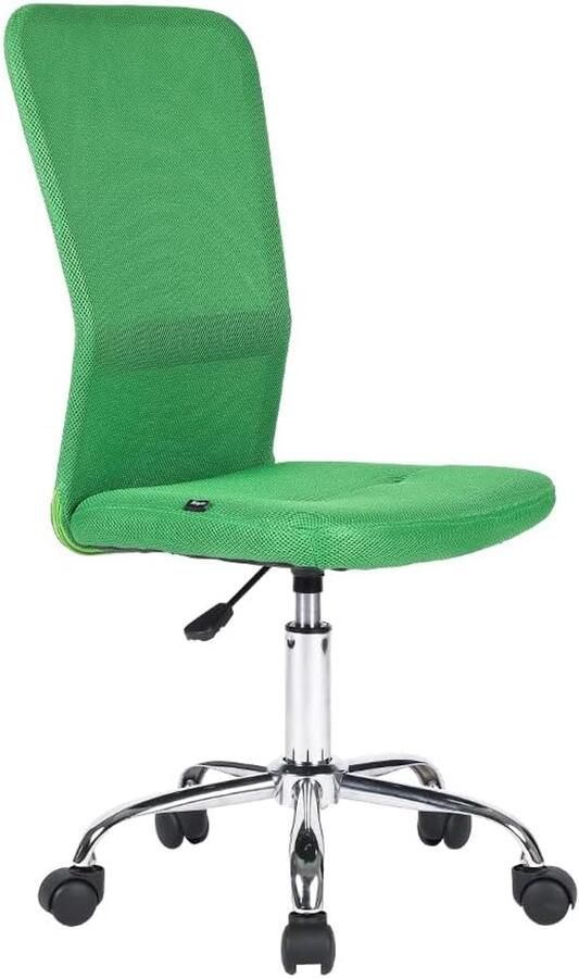 Ergonomische Bureaustoel Zonder Armleuningen – Verstelbare en 360° Draaibare Computerstoel met Metaal Frame Tot 120 kg