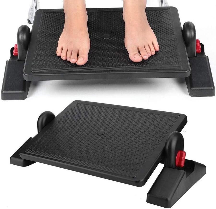 Ergonomische draagbare voetsteun in hoogte verstelbaar voor onder het bureau Foot rest