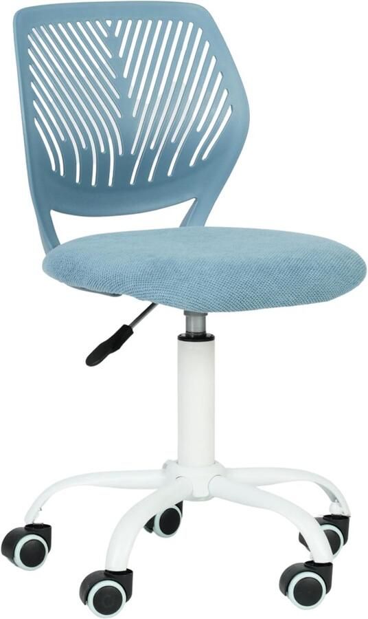 Ergonomische Draaibare Bureaustoel met Verstelbare Hoogte voor Kinderen en Tieners Lichtblauw