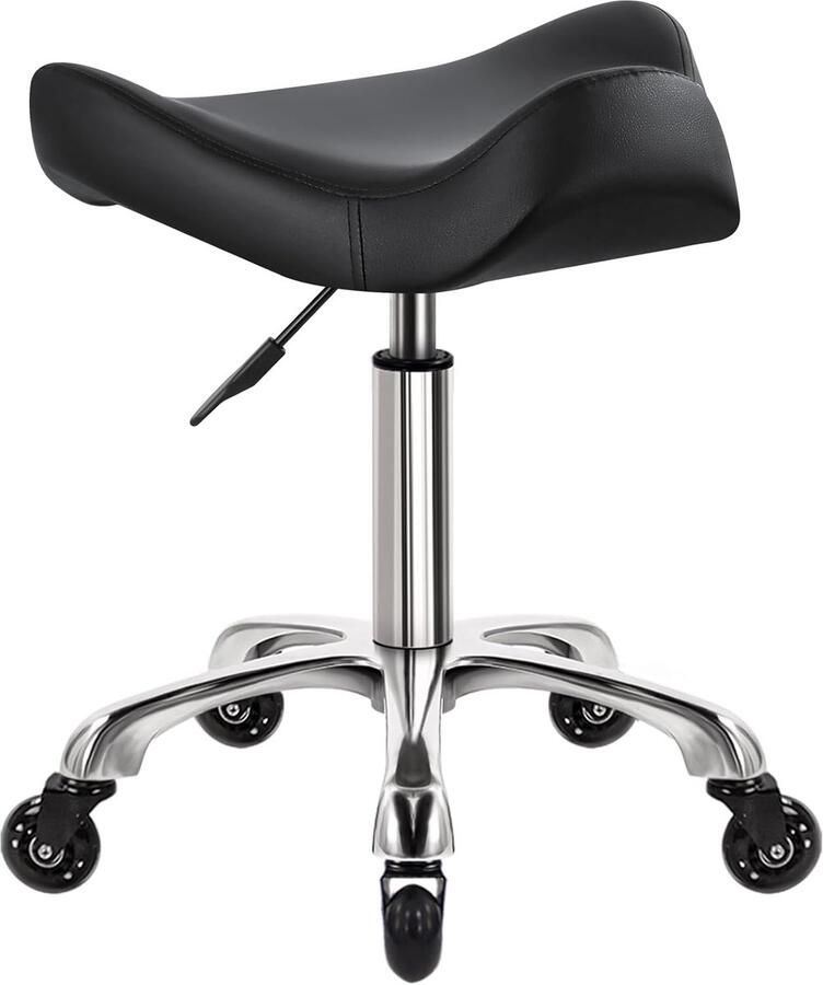 Ergonomische Draaibare Verstelbare Kruk met Wielen voor Thuiskantoor en Schoonheidssalon