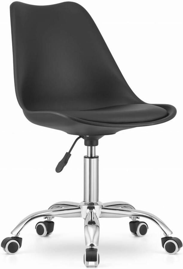 Ergonomische Draaistoel met Wielen 360° In Hoogte Verstelbare Bureaustoel voor Thuis en Kantoor