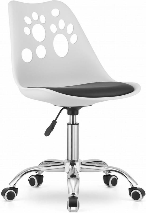Ergonomische Draaistoel met Wielen In hoogte Verstelbare Bureaustoel voor Thuiswerk en Kantoor Eenvoudige Montage