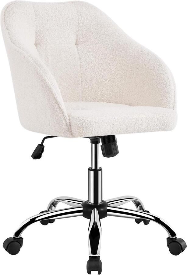 Ergonomische Draaistoel voor Bureaus Verstelbaar en Comfortabel Belastbaar tot 136 kg Ivoor