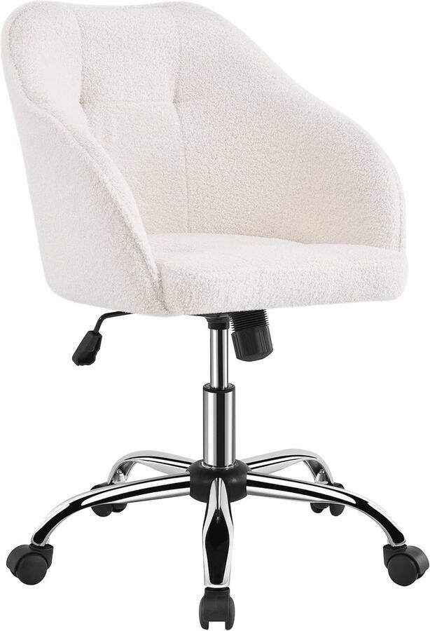 Ergonomische Draaistoel voor Bureaus Verstelbaar en Comfortabel Belastbaar tot 136 kg Ivoor