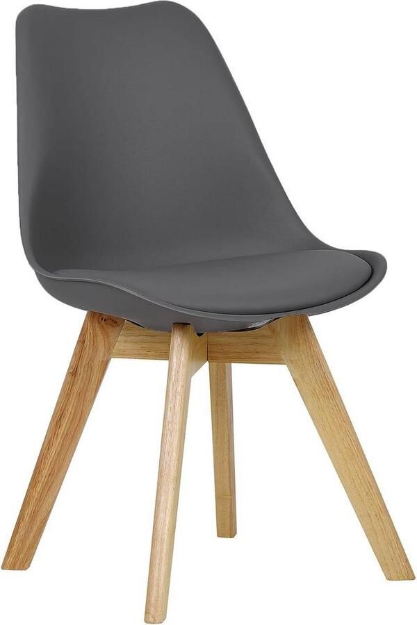 Rootz Living Rootz Ergonomische Eetkamerstoel Comfortabele zitting Stabiel en duurzaam Schuimvulling Scandinavische stijl 82 cm x 48 cm x 40 5 cm