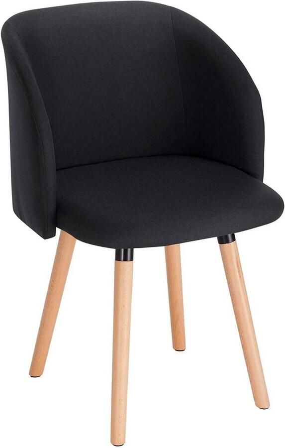 Rootz Living Rootz Ergonomische Eetkamerstoel Fauteuil Accentstoel Ademend linnen Hoge stabiliteit 84cm x 47cm x 38cm