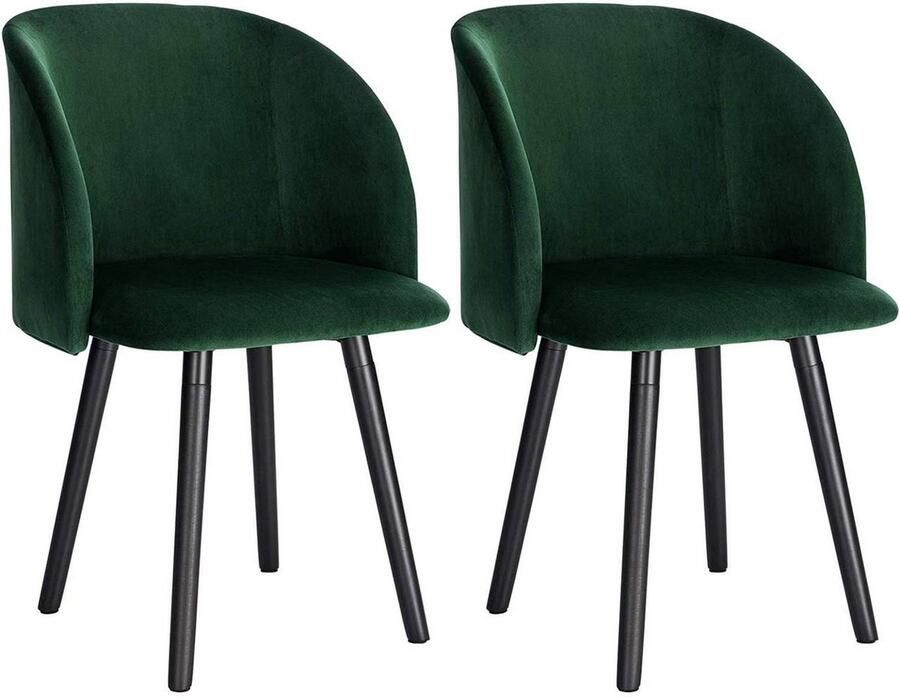 Rootz Living Rootz Ergonomische Fluwelen Eetkamerstoel Comfortstoel Stijlvolle zitting Ergonomische ondersteuning duurzame constructie vloerbescherming 45 cm x 46 cm x 84 cm