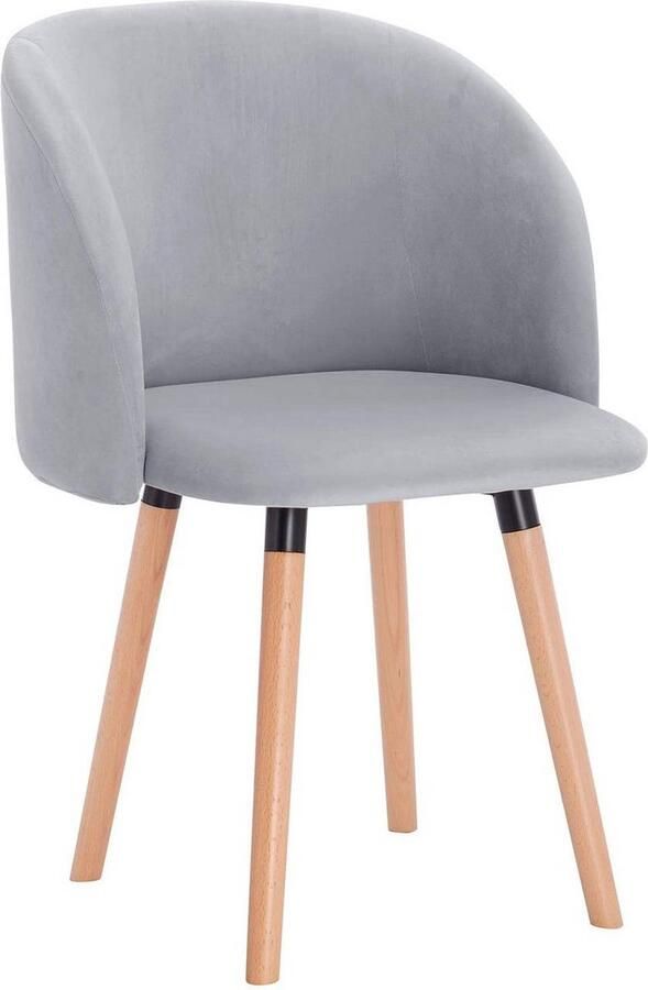 Rootz Living Rootz Ergonomische Fluwelen Eetkamerstoel Comfortstoel Stijlvolle zitting Ergonomische ondersteuning Hoogwaardige materialen Veelzijdig gebruik 45 cm x 46 cm x 84 cm