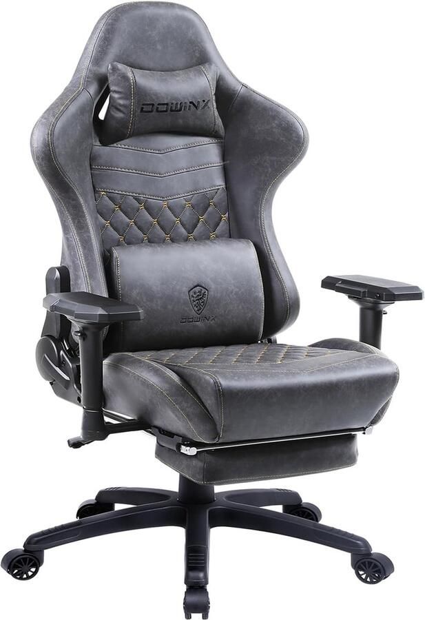 Symino Alcantara Gaming Chair: Ademende Ergonomische PC Stoel met Verstelbare Armleuningen
