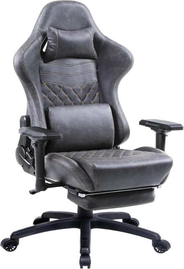 Ergonomische Gaming Chair met Massage Grijs