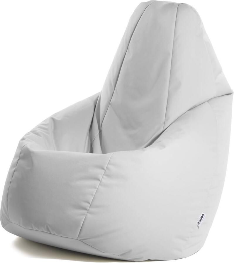 Ergonomische Grote Zitzak Comfortabel en Waterdicht voor Binnen en Buiten (80 x 80 x 125 cm Wit)