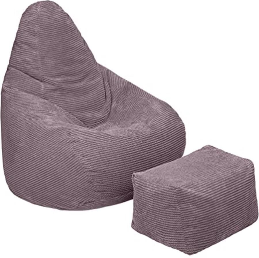 Ergonomische Hoge Rug Zitzak voor Volwassenen Fluwelen en Waterbestendig Design