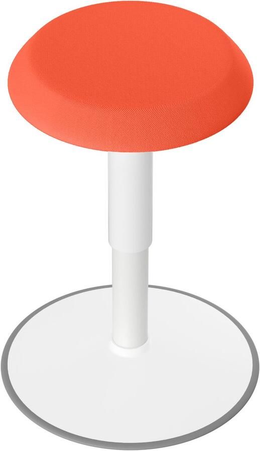 Ergonomische kantoorkruk met schommeleffect ergonomische in hoogte verstelbare kruk 43-61cm 360° draaibare ergonomische kruk oranje rond