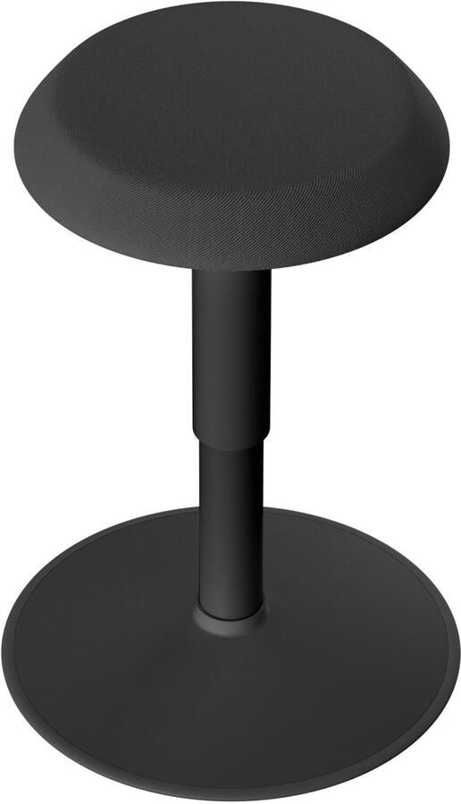 Ergonomische kantoorkruk met schommeleffect ergonomische in hoogte verstelbare kruk 43-61cm 360° draaibare ergonomische kruk zwart rond