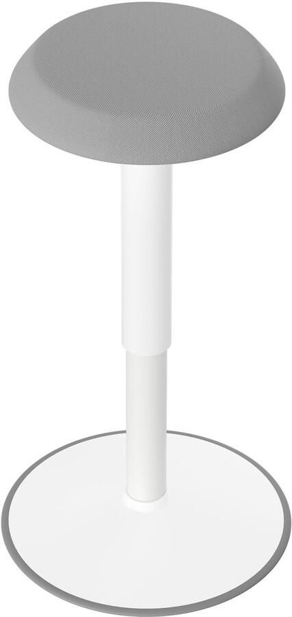 Ergonomische kantoorkruk met schommeleffect ergonomische in hoogte verstelbare kruk 54-79cm 360° draaibare ergonomische kruk grijs rond