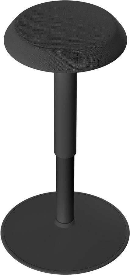 Ergonomische kantoorkruk met schommeleffect ergonomische in hoogte verstelbare kruk 54-79cm 360° draaibare ergonomische kruk zwart rond