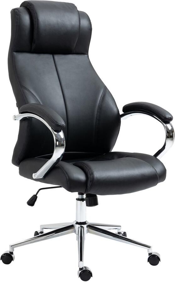 Ergonomische Kantoorstoel Directiestoel Echtleren Bekleding Tijdloos Design